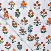 Soft Hand Block Multi Floral Print Kantha Cloth Fabric