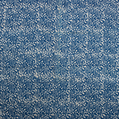 Soft Premium Paisley Printed Indigo Dyed Fabric