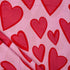 Soft Red Heart Printed Hand Block Printed Cotton Fabric by Yard
