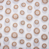Soft Red Sun Hand Block Printed Cotton Running Fabric
