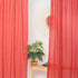 Soft Solid Red Door Window Curtains