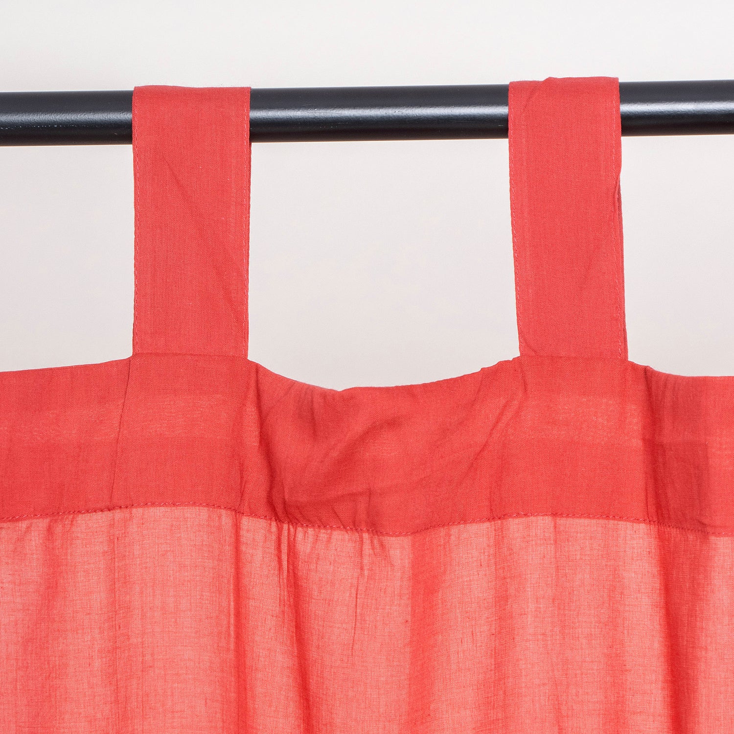 Soft Solid Red Door Window Curtains