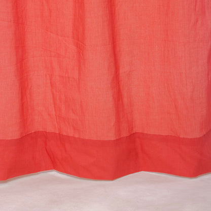 Soft Solid Red Door Window Curtains