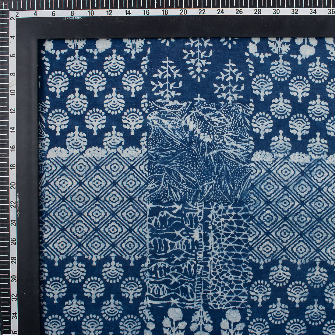 Soft &amp; Sustainable Indigo Floral Organic Cotton Fabric