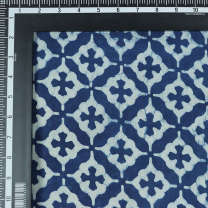 Soft Unique Hand Block Printed Indigo Fabric