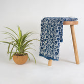 Softest Floral Blue Indigo Print Cotton Fabric