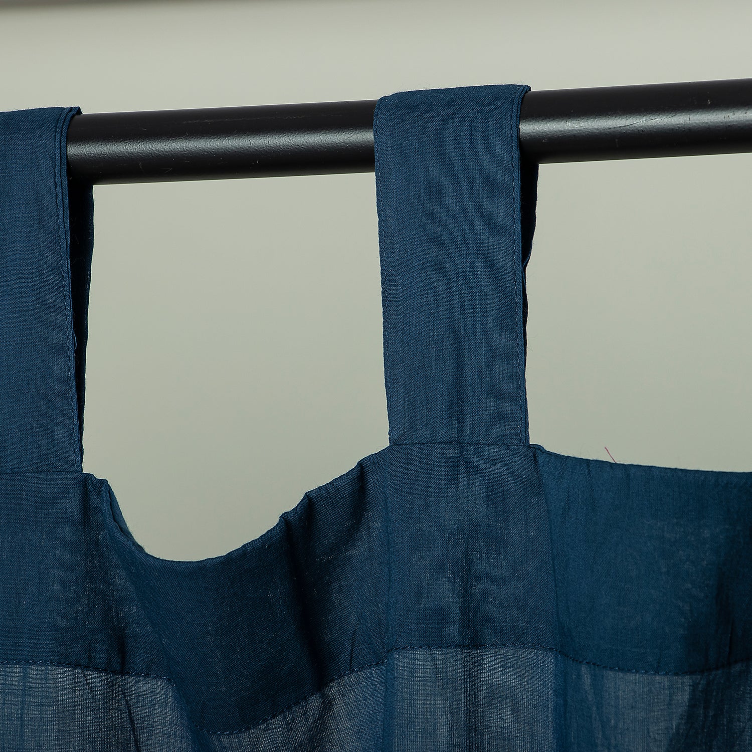 Solid Blue Hand Dyed Cotton Drapes and Curtains