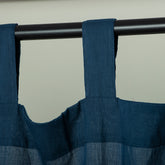 Solid Blue Hand Dyed Cotton Drapes and Curtains