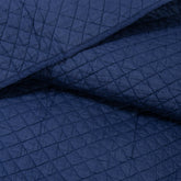 Solid Blue Hand Dyed Cotton Machine Quilt with Pillow Covers