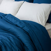 Solid Blue Natural Hand Dyed Cotton Duvet Cover