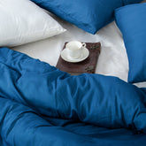 Solid Blue Natural Hand Dyed Cotton Duvet Cover
