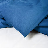 Solid Blue Natural Hand Dyed Cotton Duvet Cover
