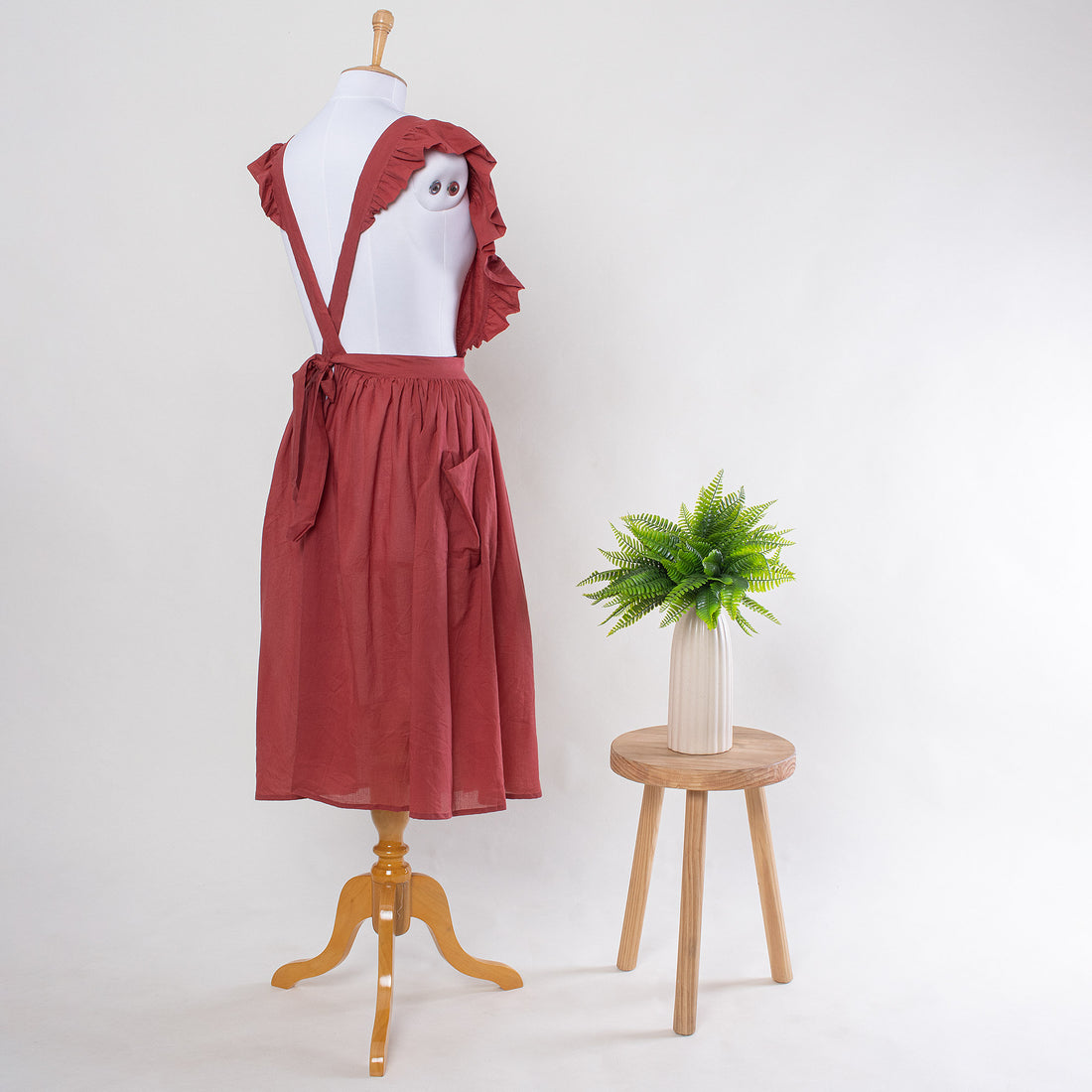 Solid Dyed Pure Cotton Womens Apron