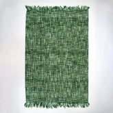Solid Green Reversible Cotton Acrylic Throw Blankets