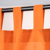 Solid Orange Cotton Curtains For Living Room