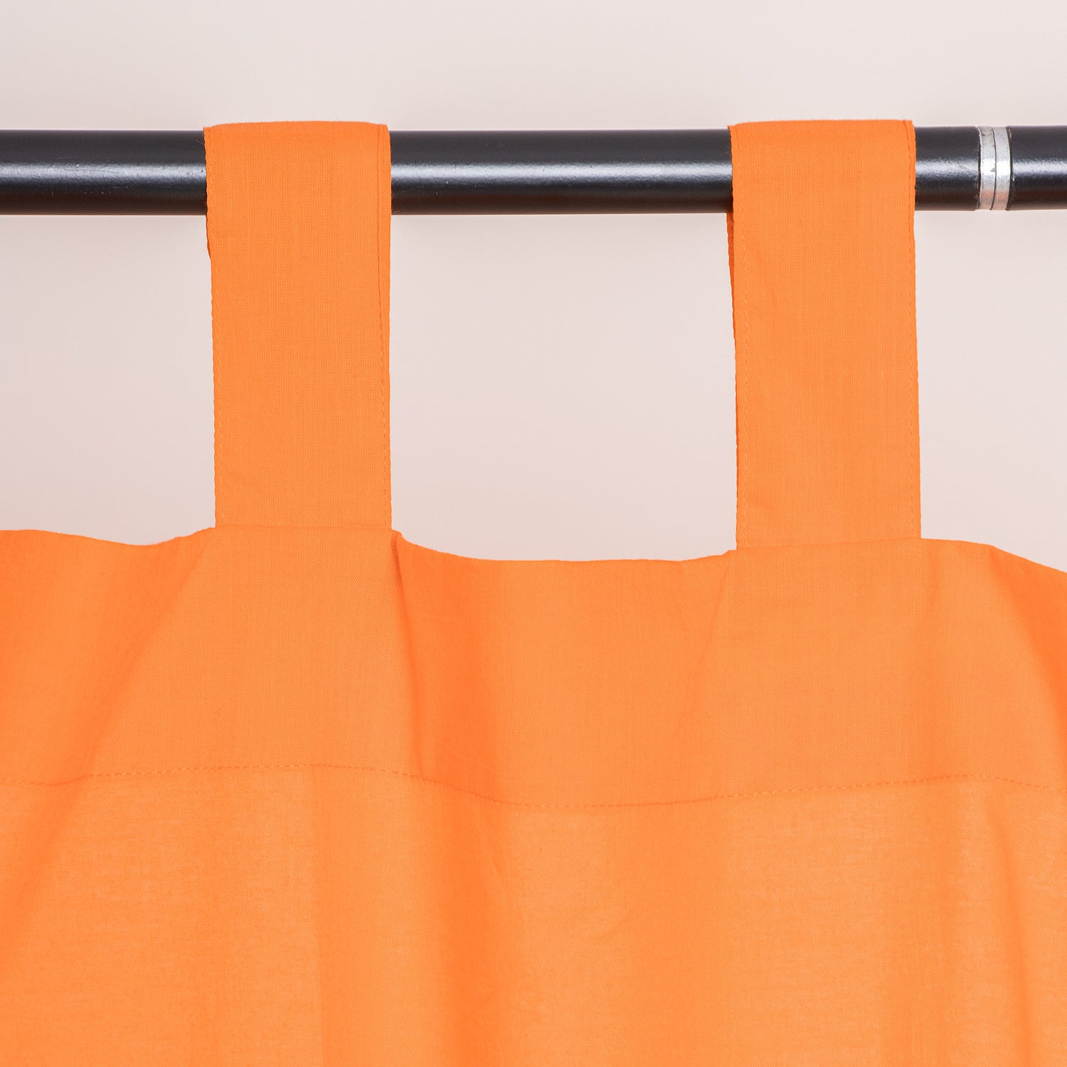 Solid Orange Cotton Curtains For Living Room