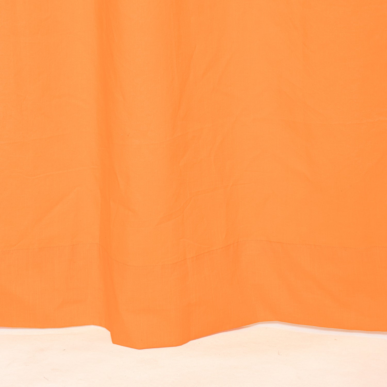 Solid Orange Cotton Curtains For Living Room