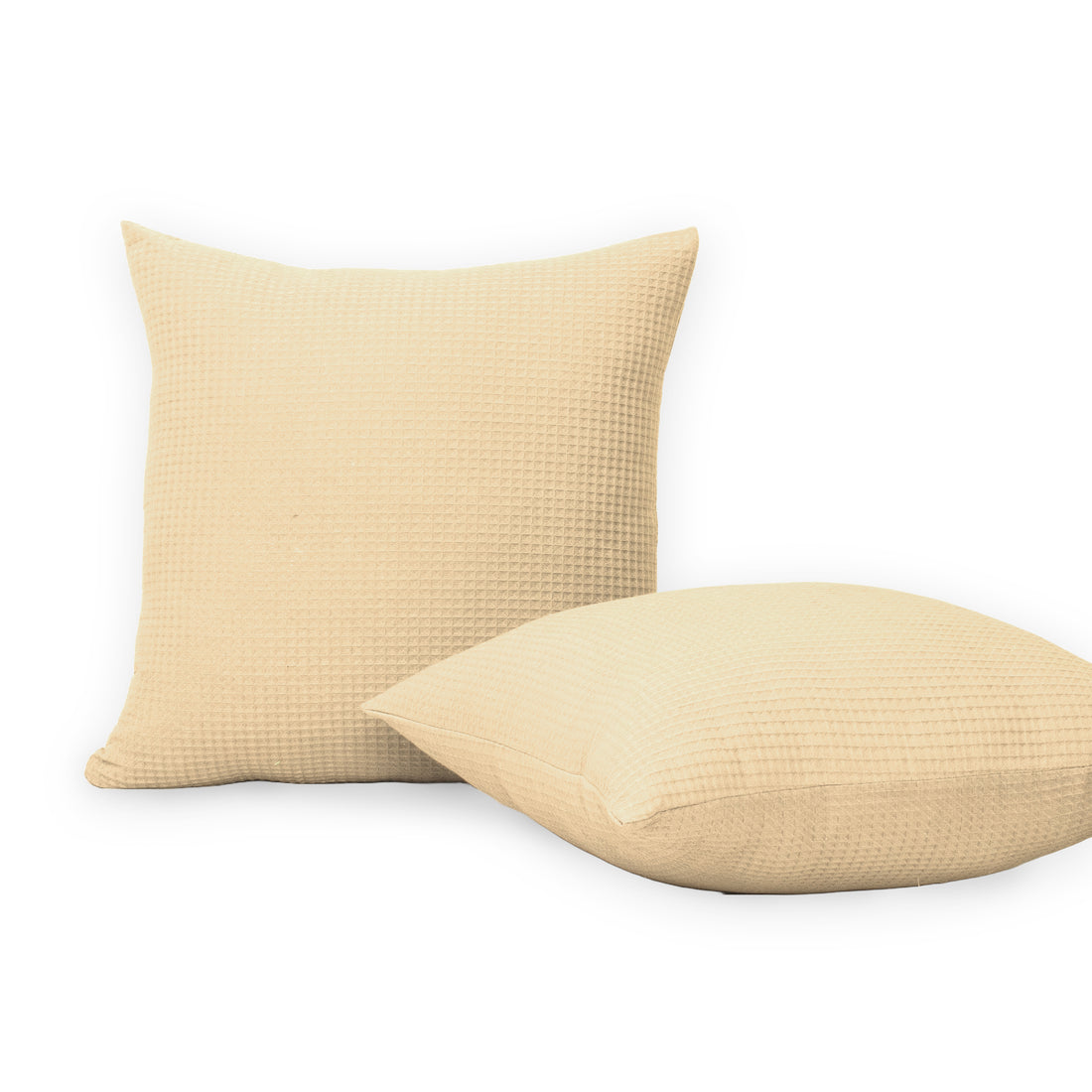 Solid Organic Cotton Waffle Cushion Cover For Sofa