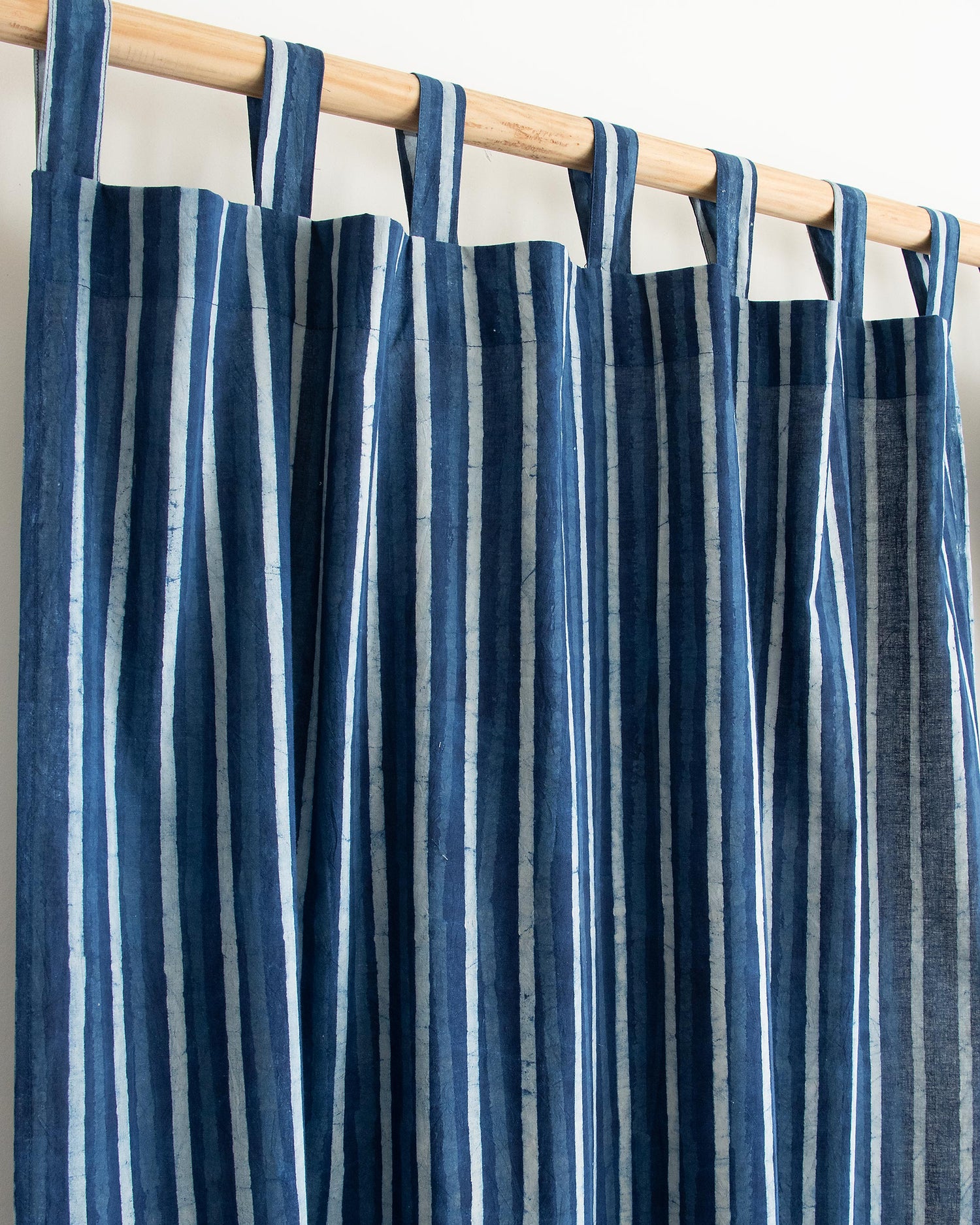 Stripe Block Printed Lightweight Curtains