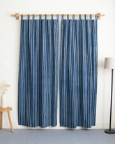 Stripe Block Printed Lightweight Curtains