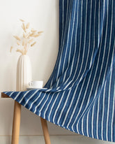Stripe Block Printed Lightweight Curtains