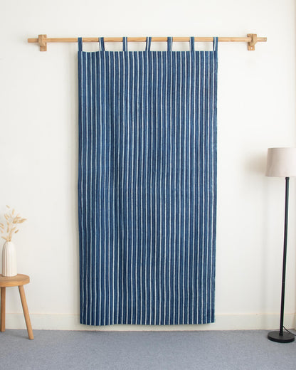 Stripe Block Printed Lightweight Curtains