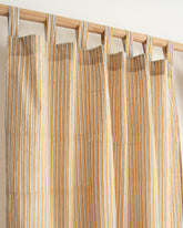 Stripe Block Printed Organic Cotton Curtains in India