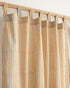 Stripe Block Printed Organic Cotton Curtains in India