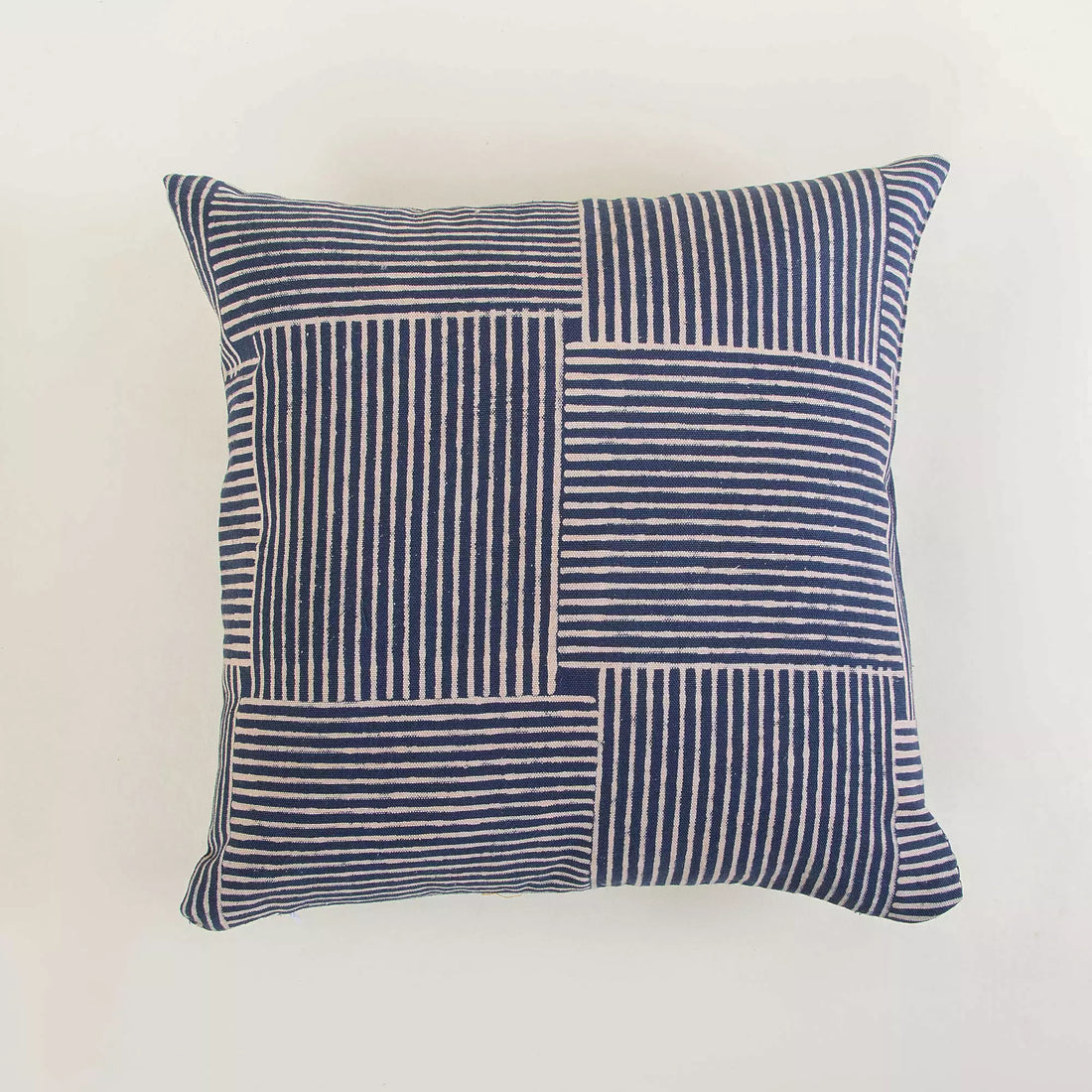 Stripe Pattern Canvas Cushion Cover