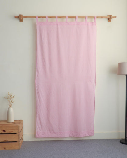 Striped Block Printed Cotton Curtains for Home Decor