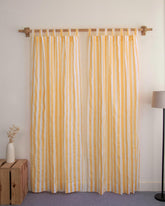 Striped Block Printed Cotton Door Curtains in India