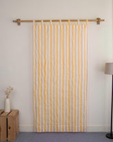 Striped Block Printed Cotton Door Curtains in India