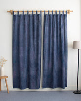 Striped Block Printed Pure Cotton Curtains for Home Decor