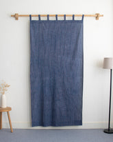 Striped Block Printed Pure Cotton Curtains for Home Decor