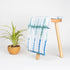 Striped Blue Cotton Tie Dye Shibori Fabric