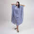 Striped Cotton Blue Kaftan Dress For Ladies