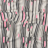 qStriped Hand Block Print Fabric from India