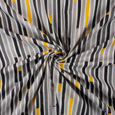 Striped Hand Printed Organic Cotton Fabric