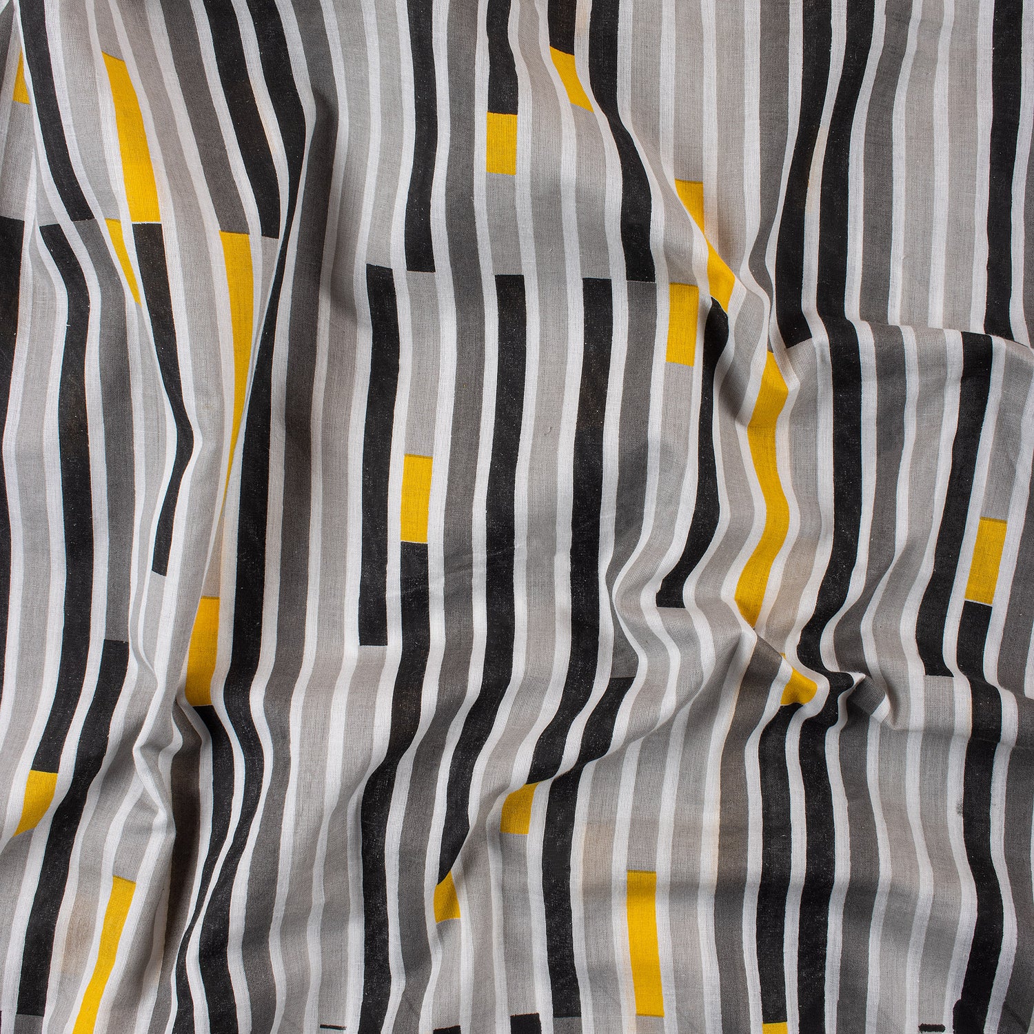 Striped Hand Printed Organic Cotton Fabric