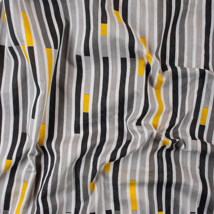 Striped Hand Printed Organic Cotton Fabric