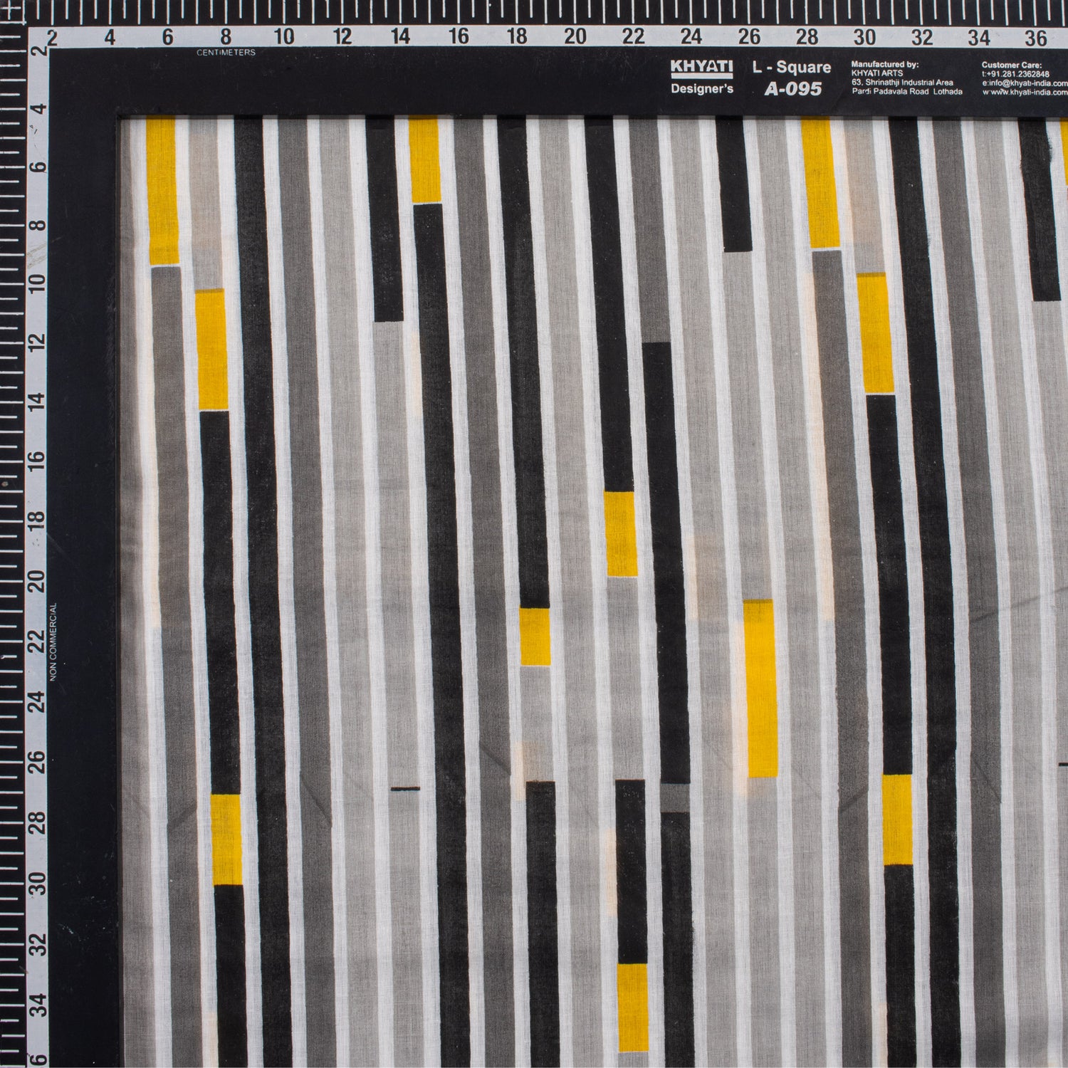 Striped Hand Printed Organic Cotton Fabric