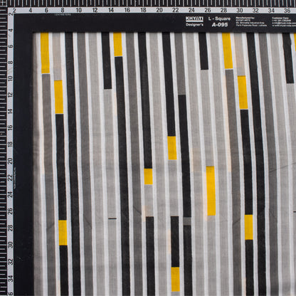 Striped Hand Printed Organic Cotton Fabric
