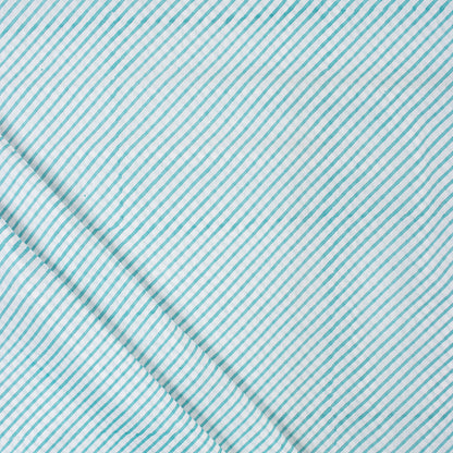 Striped Light Weighted Indian Block Print Fabric