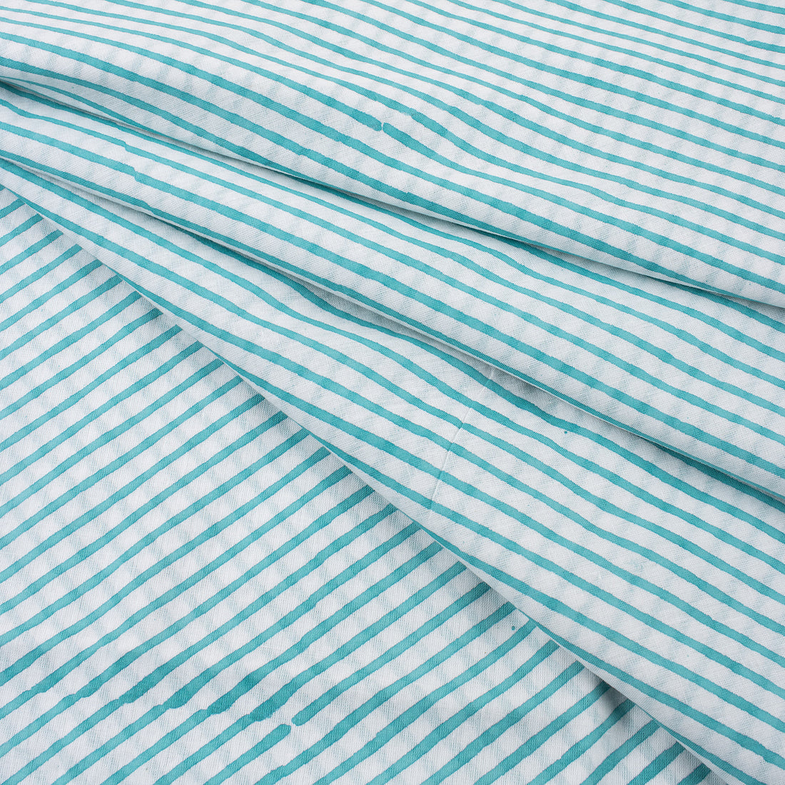 Striped Light Weighted Indian Block Print Fabric