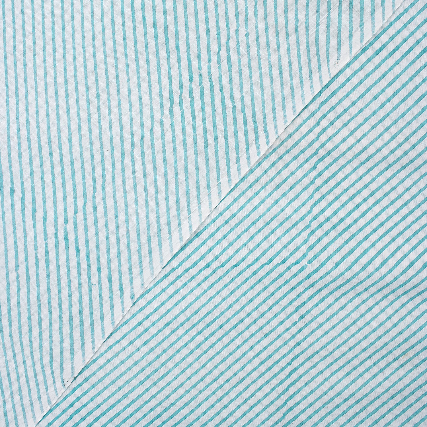 Striped Light Weighted Indian Block Print Fabric