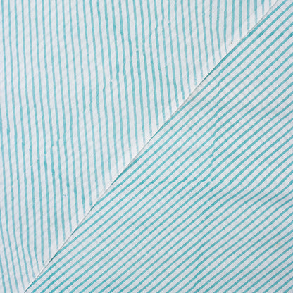 Striped Light Weighted Indian Block Print Fabric