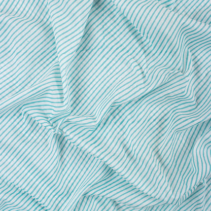 Striped Light Weighted Indian Block Print Fabric