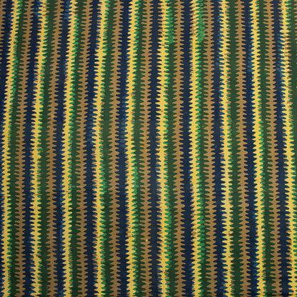 Stripes Hand Block Print Cotton Dabu Fabric