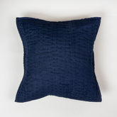 Stunning Blue Hand Block Ccotton Kantha Cushion Cover