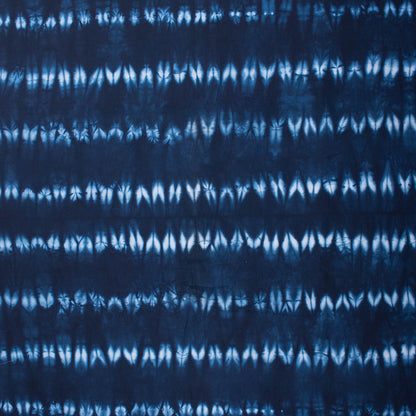 Stunning Blue Shibori Tie Dye Cotton Fabric